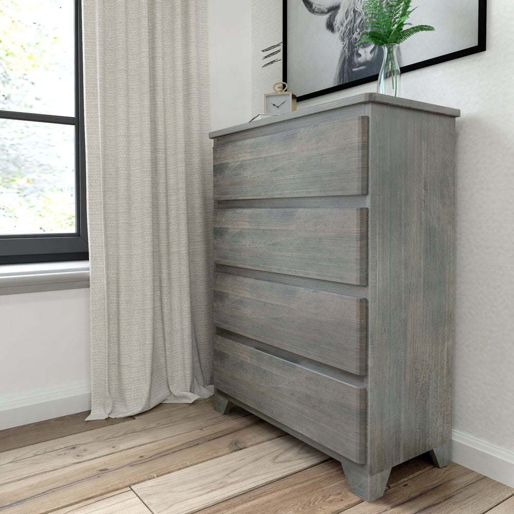 Rustic 4-Drawer Dresser Dresser Plank+Beam Driftwood 