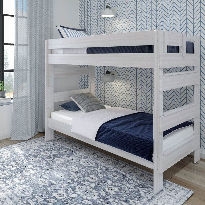 Rustic Twin over Twin Bunk Bed Bunk Beds Plank+Beam White Wash 