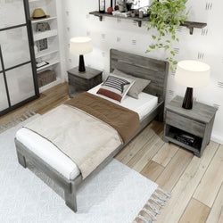 Rustic Slatted Bed - Twin Single Beds Plank+Beam 