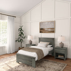 Rustic Panel Bed - Twin Single Beds Plank+Beam Driftwood 