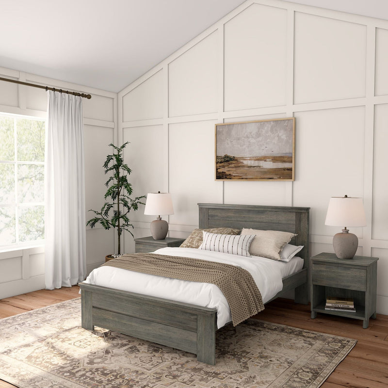 Rustic Panel Bed - Full Single Beds Plank+Beam Driftwood 