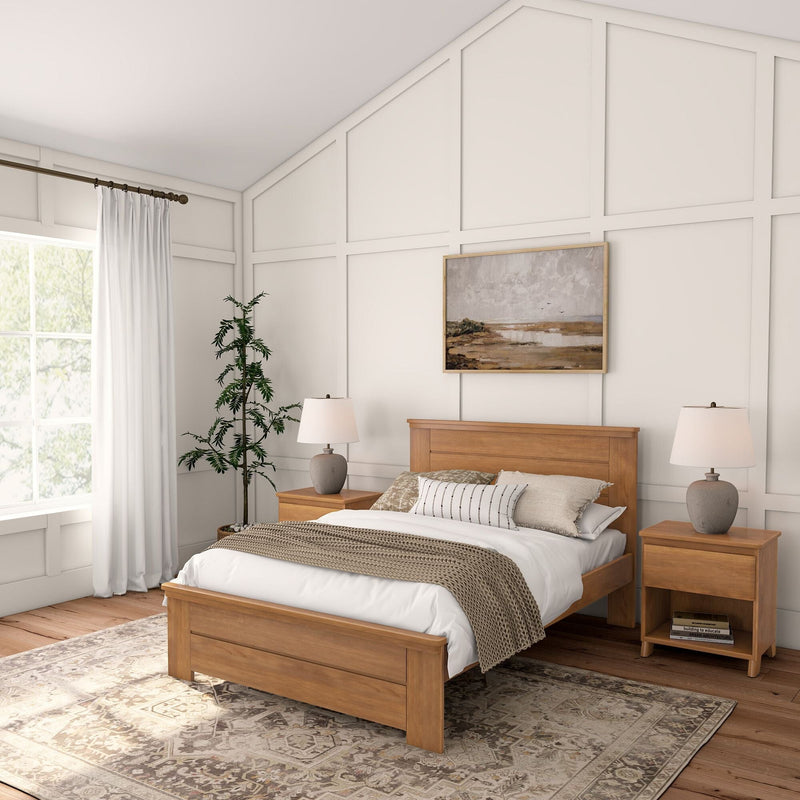 Rustic Panel Bed - Full Single Beds Plank+Beam Rustic Pecan 