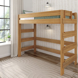 Rustic Twin High Loft Bed Loft Beds Plank+Beam Rustic Pecan 