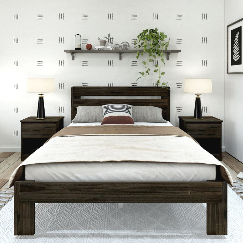 Rustic Slatted Bed - Queen Single Beds Plank+Beam 