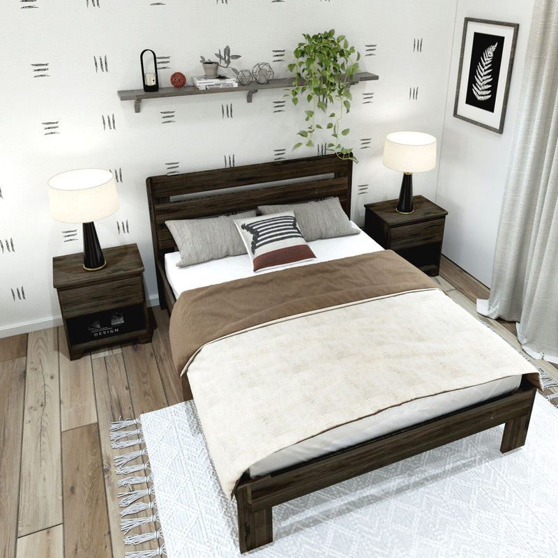 Rustic Slatted Bed - Queen Single Beds Plank+Beam 