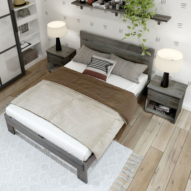 Rustic Slatted Bed - Queen Single Beds Plank+Beam 