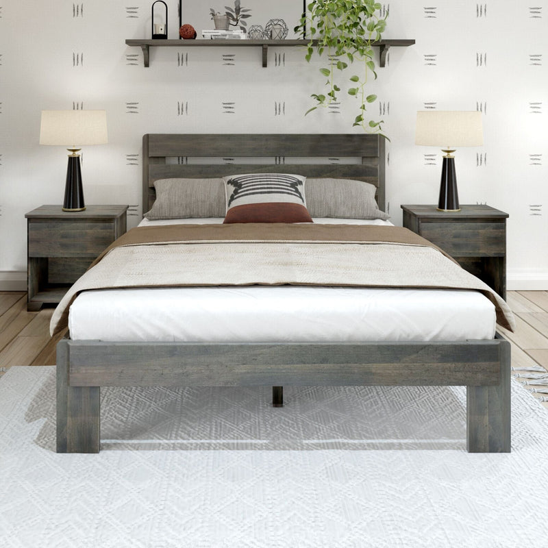 Rustic Slatted Bed - Queen Single Beds Plank+Beam 