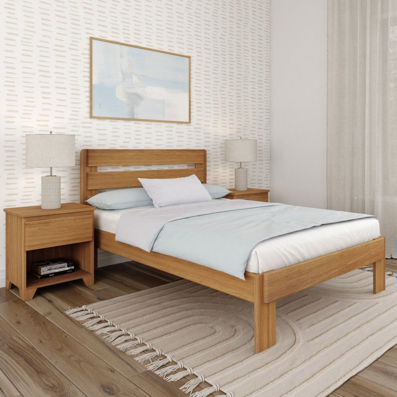 Rustic Slatted Bed - Queen Single Beds Plank+Beam Rustic Pecan 