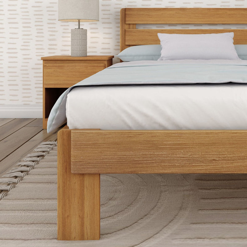 Rustic Slatted Bed - Queen Single Beds Plank+Beam 