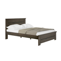 Rustic Queen Bed with Solid Headboard Single Beds Plank+Beam 