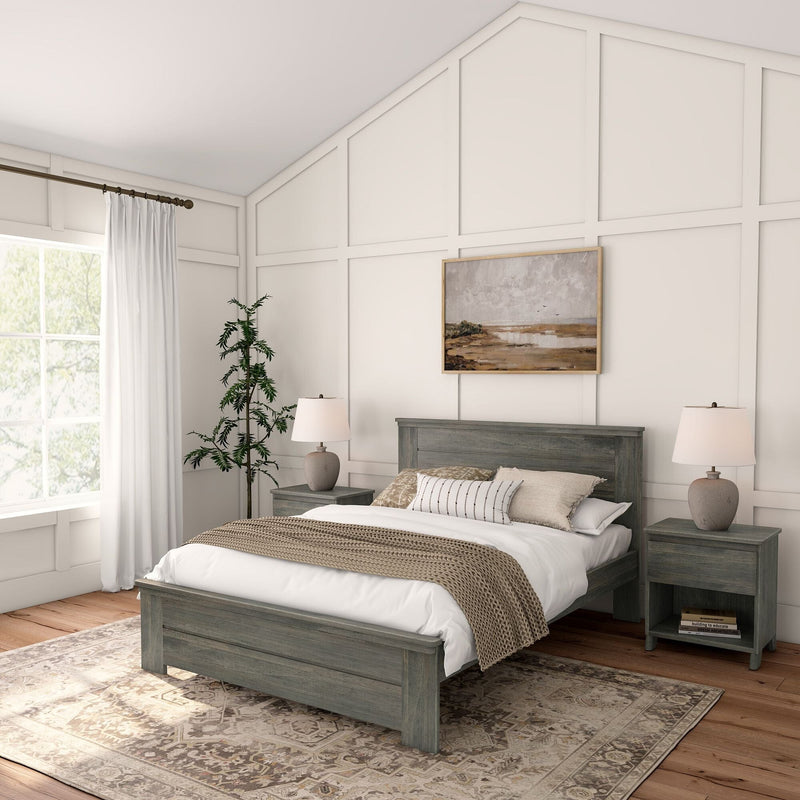 Rustic Panel Bed - Queen Single Beds Plank+Beam Driftwood 