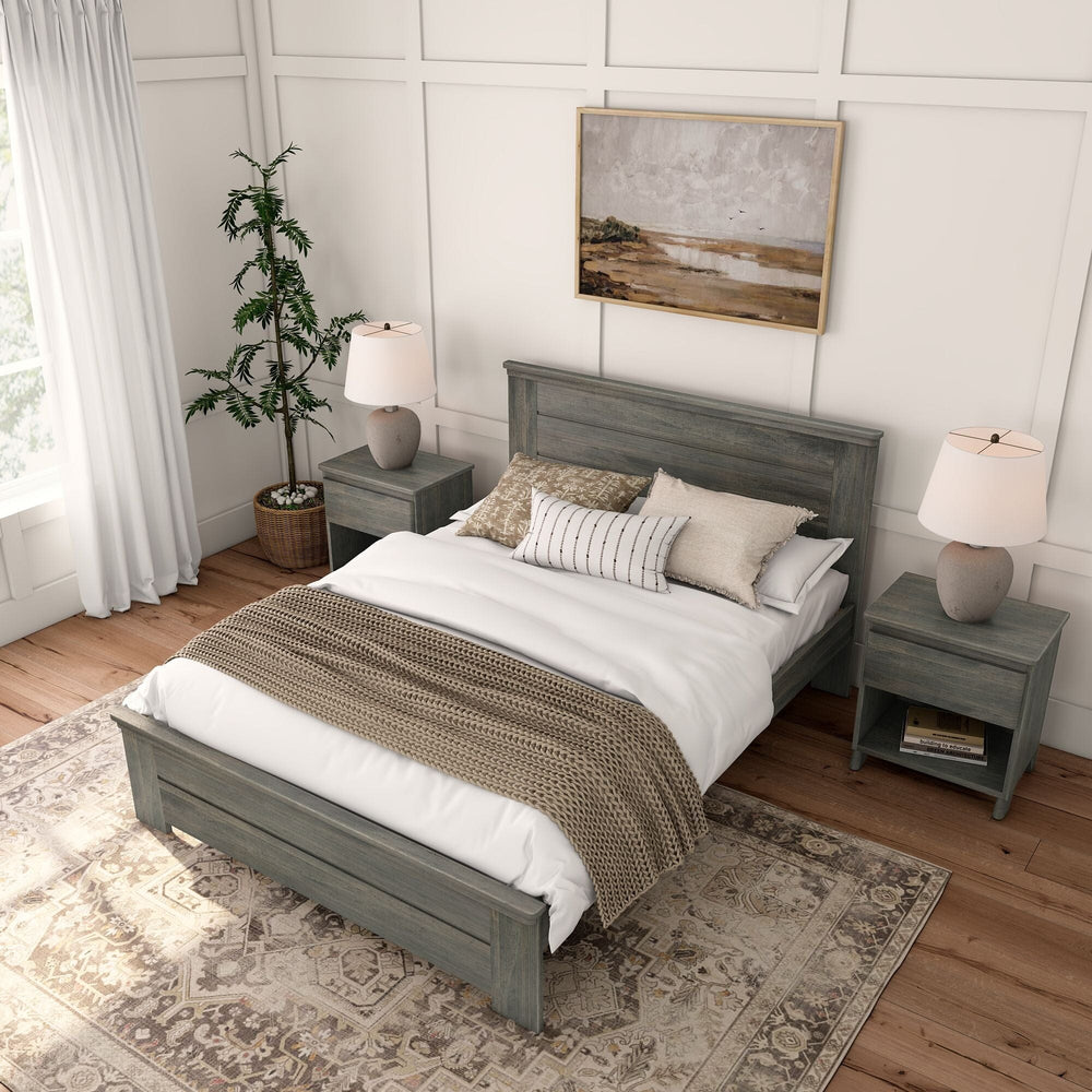 Rustic Queen Size Bed Frame with Headboard – Plank+Beam