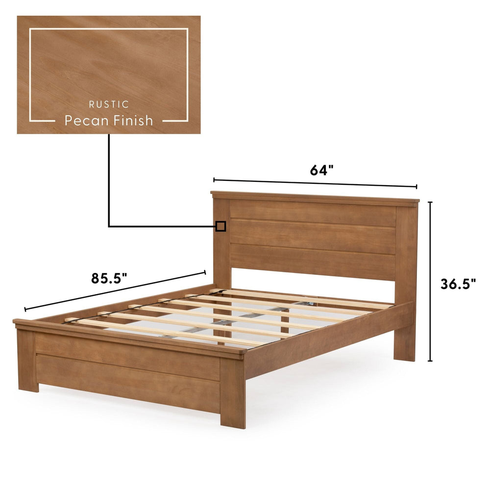 Rustic Panel Bed - Queen Single Beds Plank+Beam 