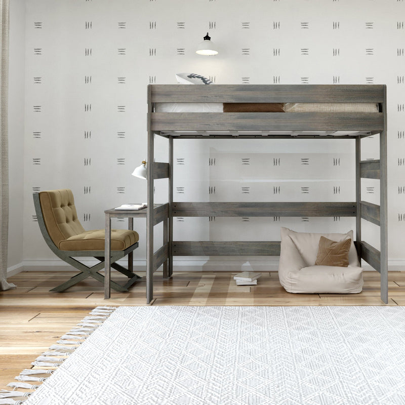 Rustic Loft Bed With Desk - Twin Loft Beds Plank+Beam 