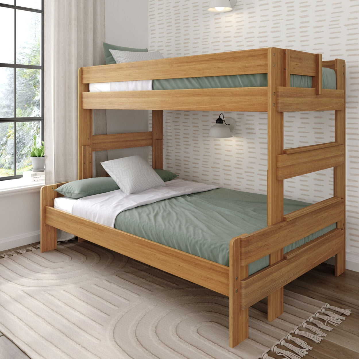 Rustic Twin over Full Bunk Bed Bunk Beds Plank+Beam Rustic Pecan 