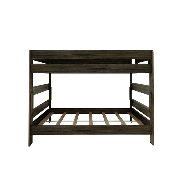 Rustic Queen Over Queen Bunk Bed Farmhouse Solid Wood Bed Frames