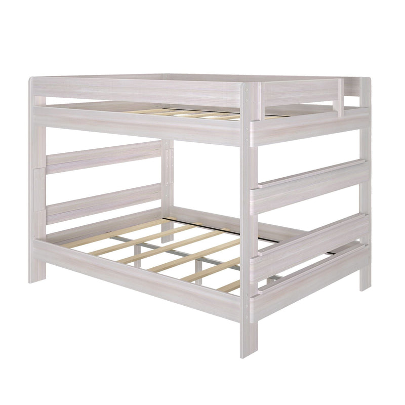 Rustic Queen Over Queen Bunk Bed Farmhouse Solid Wood Bed Frames