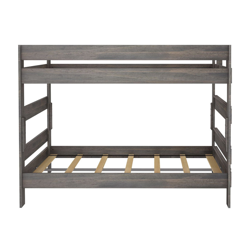 Rustic Queen Over Queen Bunk Bed Farmhouse Solid Wood Bed Frames