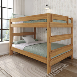 Rustic Queen over Queen Bunk Bed Bunk Beds Plank+Beam Rustic Pecan 