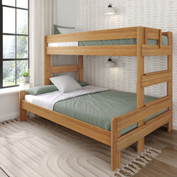 Rustic Twin XL over Queen Bunk Bed Bunk Beds Plank+Beam Rustic Pecan 