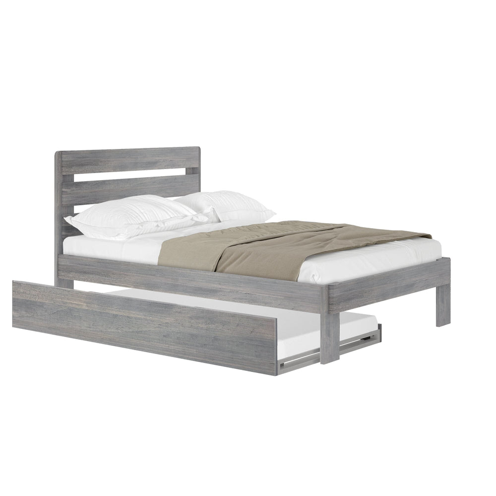 Rustic Slatted Bed + Trundle - Full Single Beds Plank+Beam 