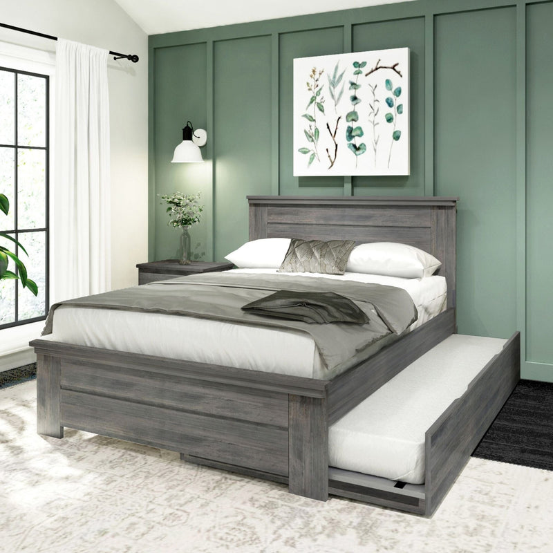 Rustic Panel Bed + Trundle - Full Single Beds Plank+Beam 