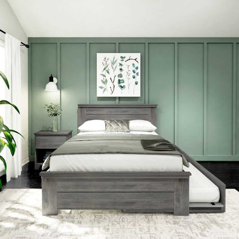 Rustic Panel Bed + Trundle - Full Single Beds Plank+Beam 