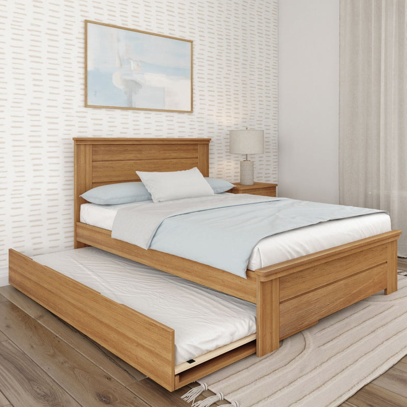 Rustic Panel Bed + Trundle - Full Single Beds Plank+Beam Rustic Pecan 