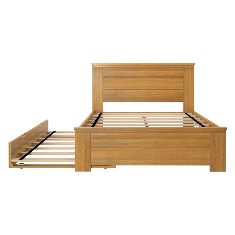 Rustic Panel Bed + Trundle - Full Single Beds Plank+Beam 