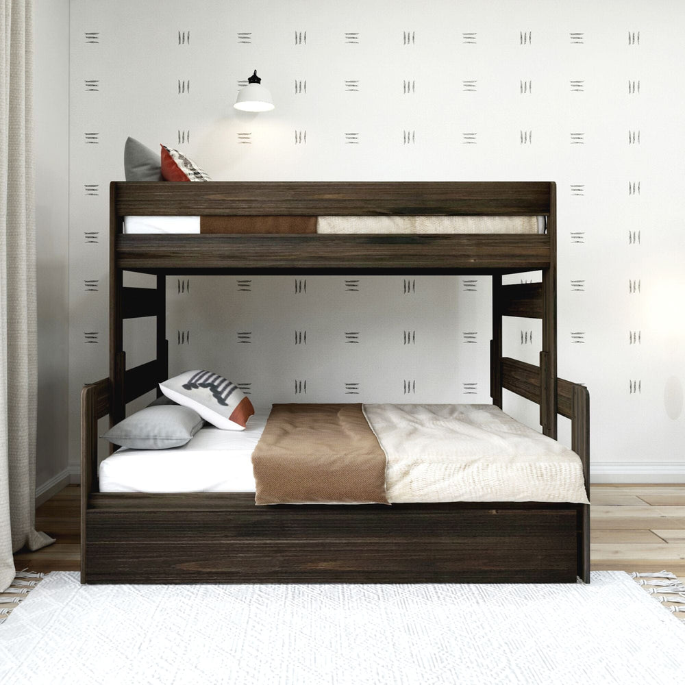 Rustic Twin over Full Bunk Bed + Trundle Bunk Beds Plank+Beam 