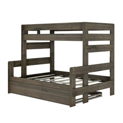 Rustic Twin over Full Bunk Bed + Trundle Bunk Beds Plank+Beam 