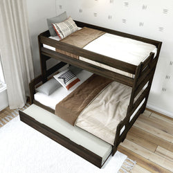 Rustic Twin over Full Bunk Bed + Trundle Bunk Beds Plank+Beam 