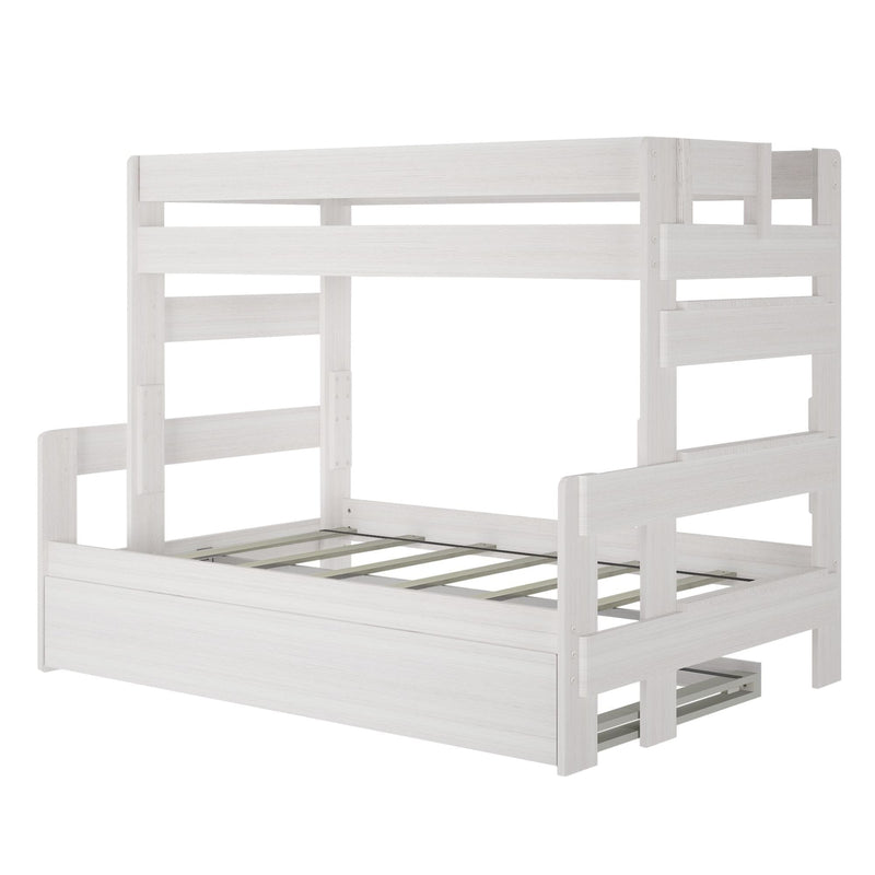 Rustic Twin over Full Bunk Bed + Trundle Bunk Beds Plank+Beam 