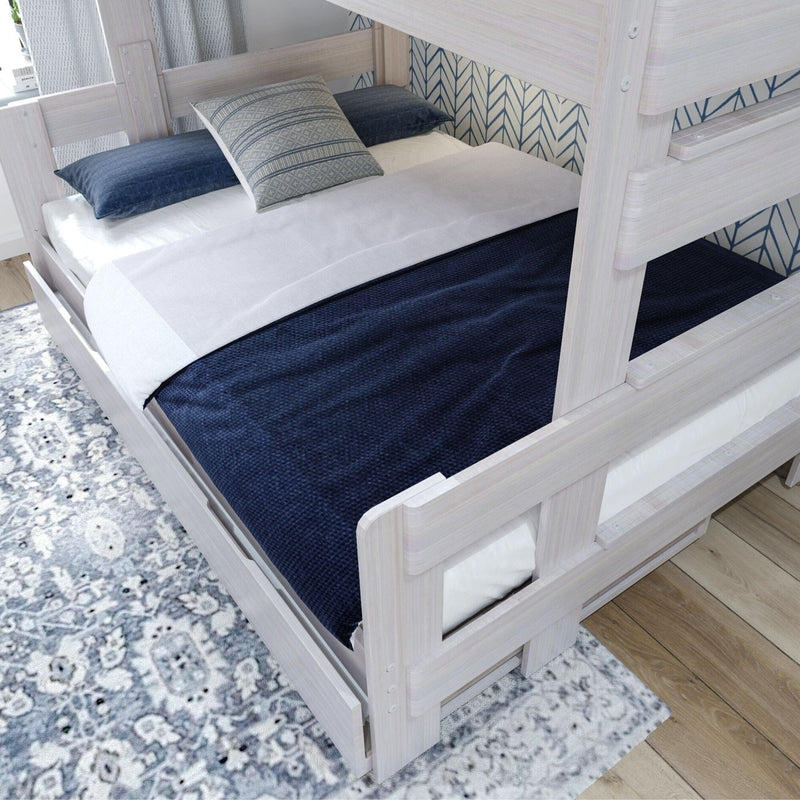 Rustic Twin over Full Bunk Bed + Trundle Bunk Beds Plank+Beam 