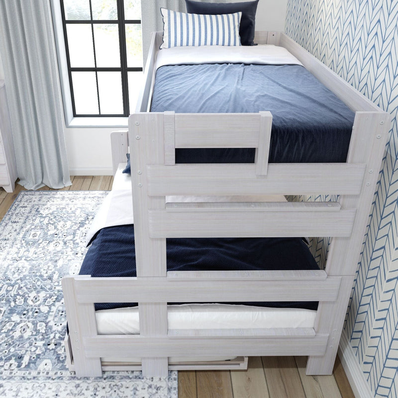 Rustic Twin over Full Bunk Bed + Trundle Bunk Beds Plank+Beam 