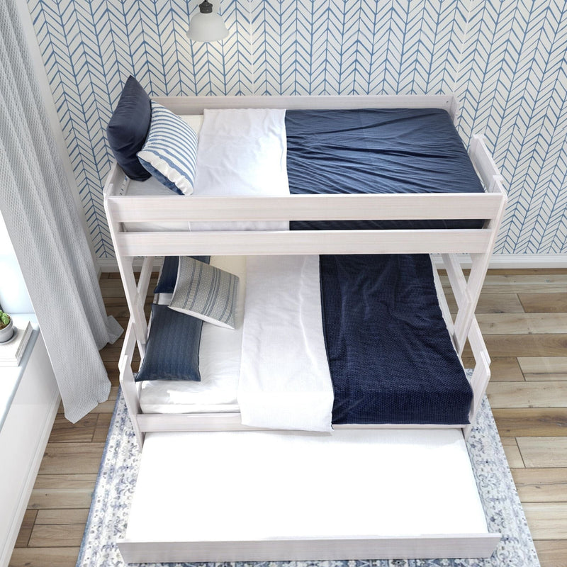 Rustic Twin over Full Bunk Bed + Trundle Bunk Beds Plank+Beam 