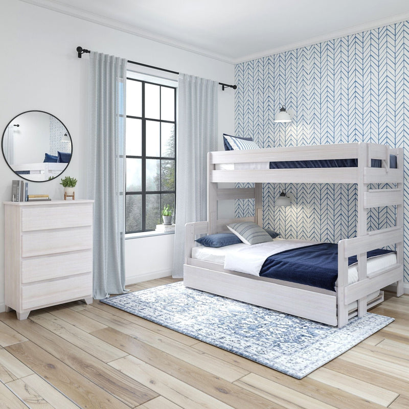 Rustic Twin over Full Bunk Bed + Trundle Bunk Beds Plank+Beam 