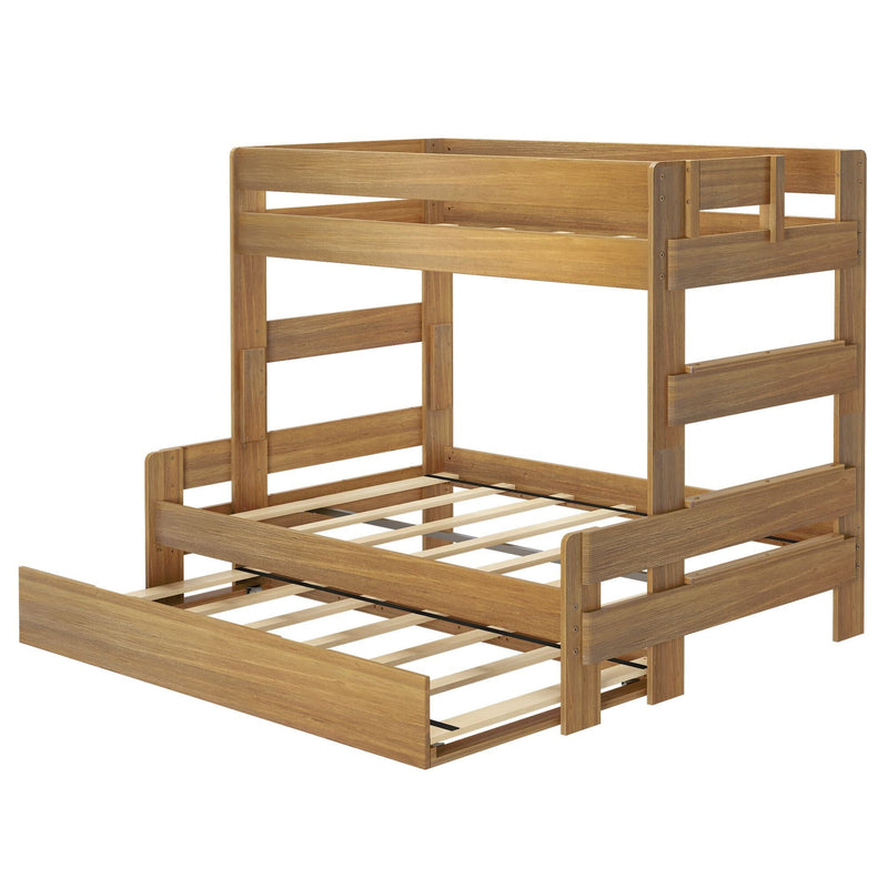 Rustic Twin over Full Bunk Bed + Trundle Bunk Beds Plank+Beam 