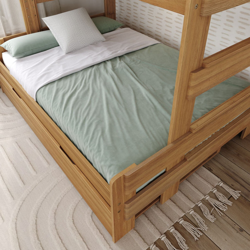 Rustic Twin over Full Bunk Bed + Trundle Bunk Beds Plank+Beam 