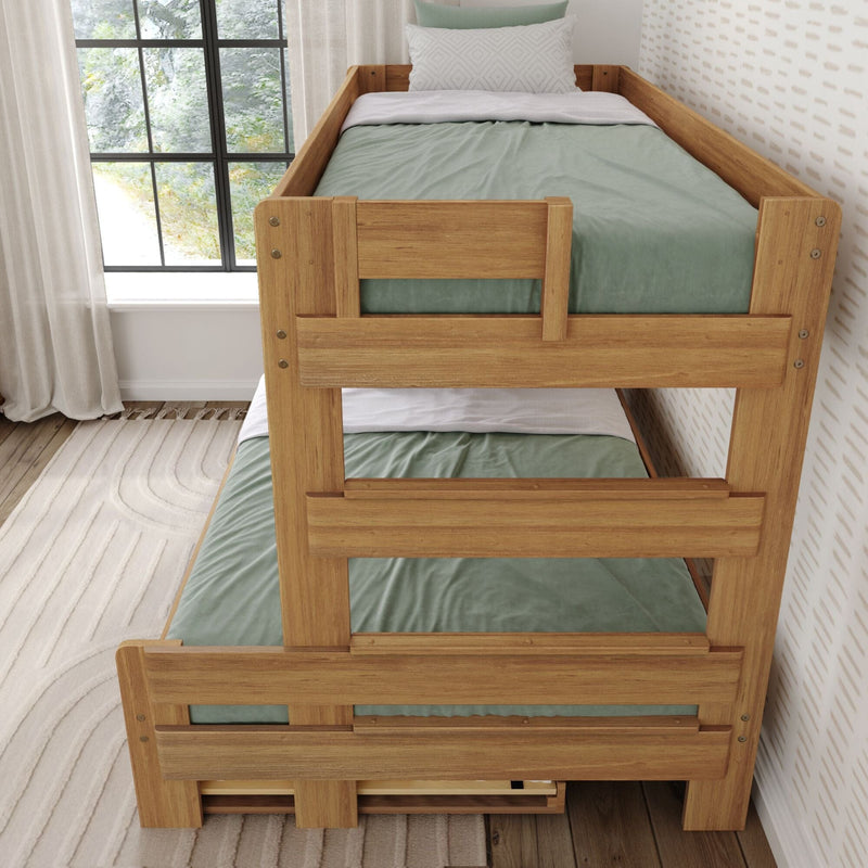 Rustic Twin over Full Bunk Bed + Trundle Bunk Beds Plank+Beam 