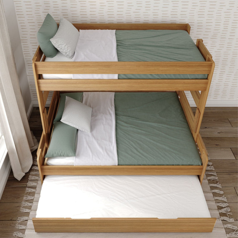 Rustic Twin over Full Bunk Bed + Trundle Bunk Beds Plank+Beam 