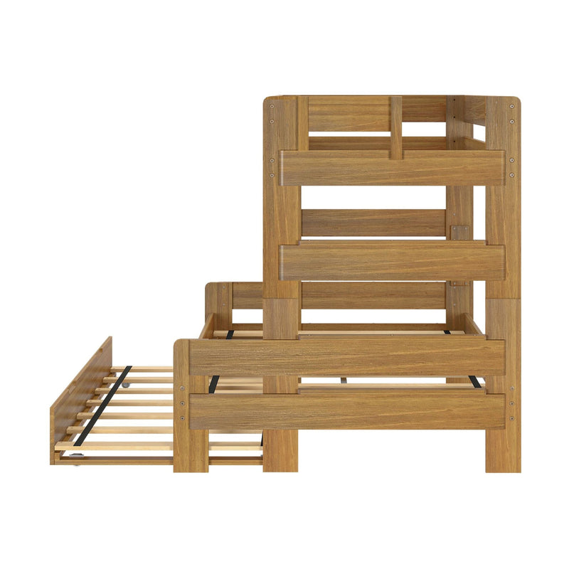 Rustic Twin over Full Bunk Bed + Trundle Bunk Beds Plank+Beam 