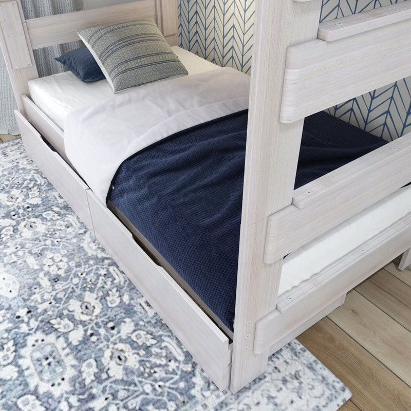 Rustic Twin over Twin Bunk Bed + Underbed Storage Bunk Beds Plank+Beam 