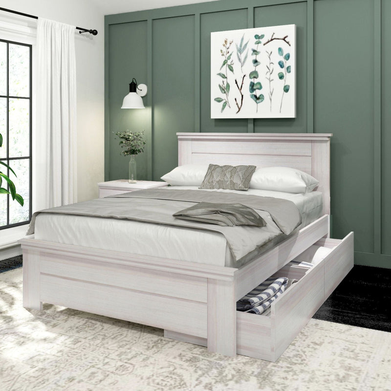 Rustic Panel Bed + Storage - Full Single Beds Plank+Beam 