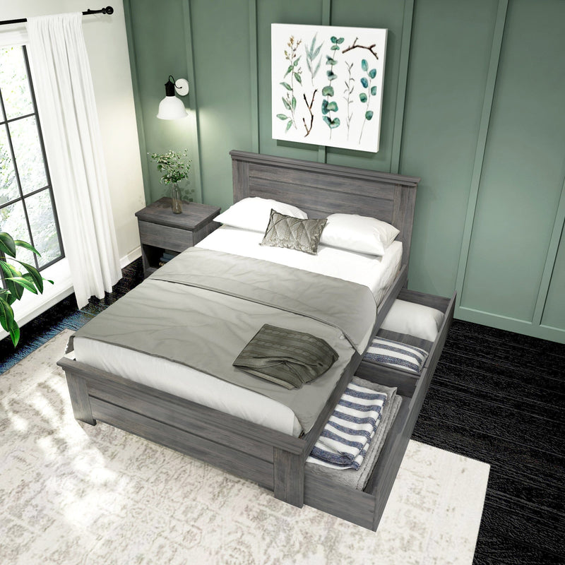 Rustic Panel Bed + Storage - Full Single Beds Plank+Beam 