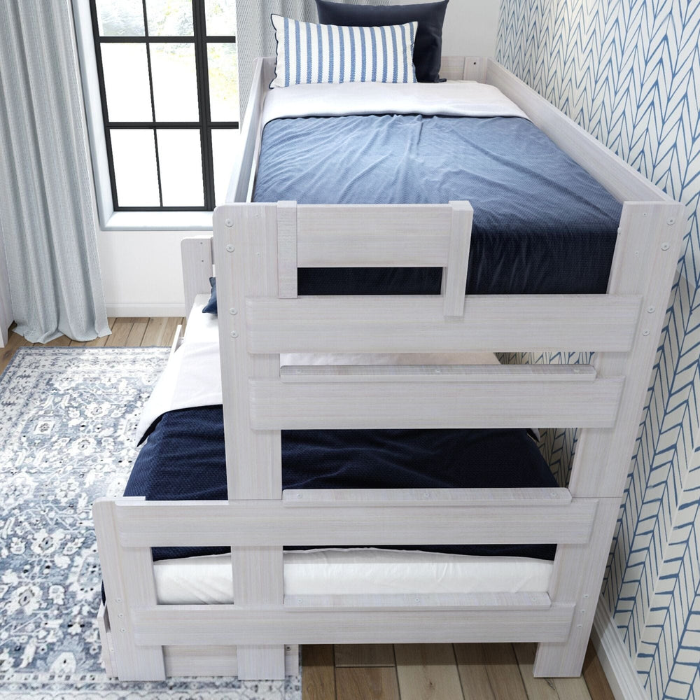 Rustic Twin over Full Bunk Bed + Underbed Storage Bunk Beds Plank+Beam 