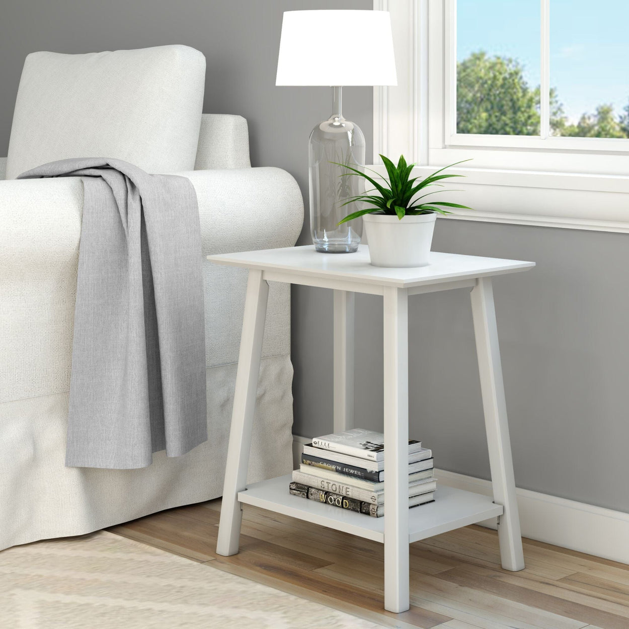 Modern Side Table MidCentury End Table for Living Room, Bedroom