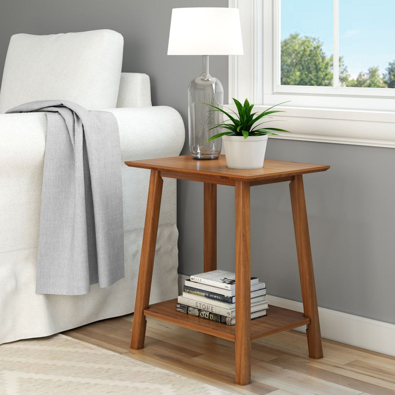 Mid-Century Modern Side Table - 23" Side Table Plank+Beam Pecan 
