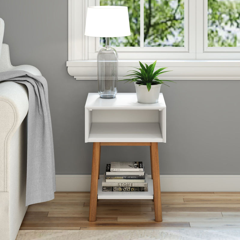Mid-Century Modern Side Table with Storage - 18" Side Table Plank+Beam 