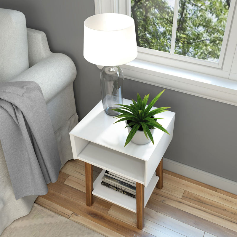 Mid-Century Modern Side Table with Storage - 18" Side Table Plank+Beam 